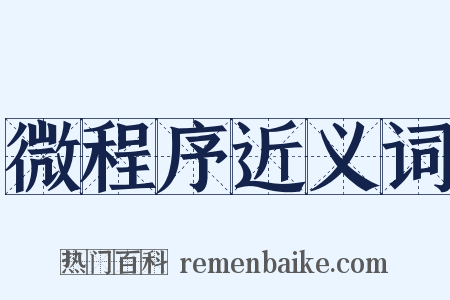 微程序近义词是什么意思的图片